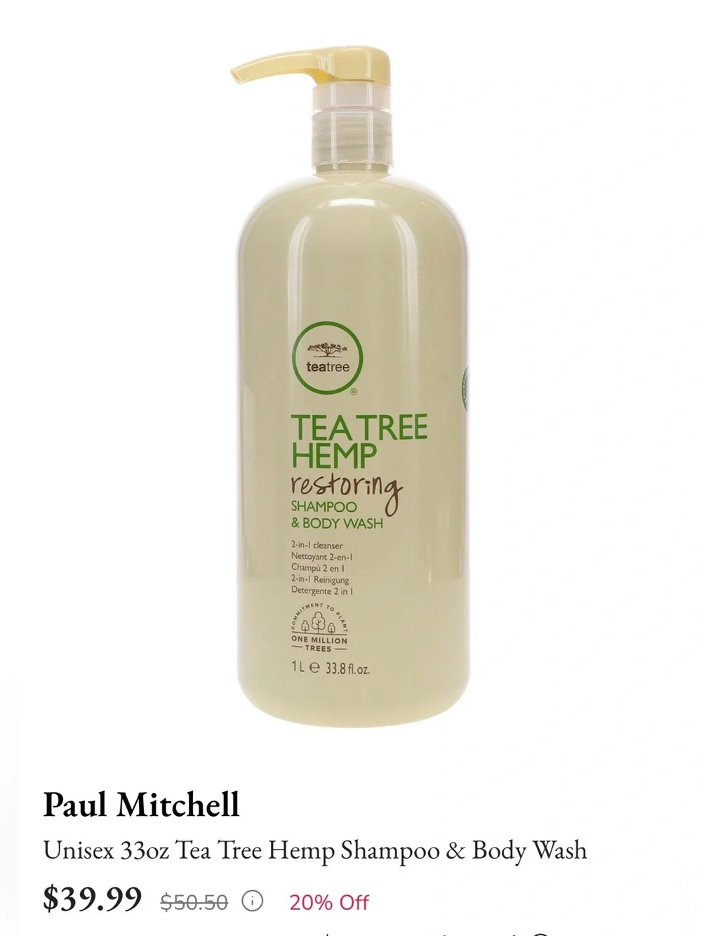 Paul Mitchell Tea Tree Hemp Restoring bundle